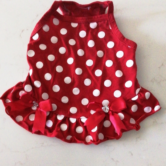 Adorable polkadot dog dress - Picture 3 of 4